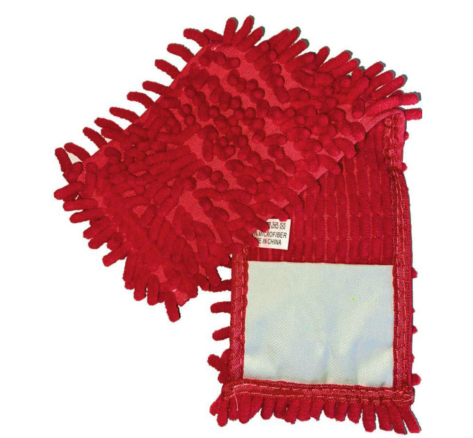 Насадка для швабри Eco Fabric з мікрофібри локшина, червоний (EF-1000-R) - фото № 1