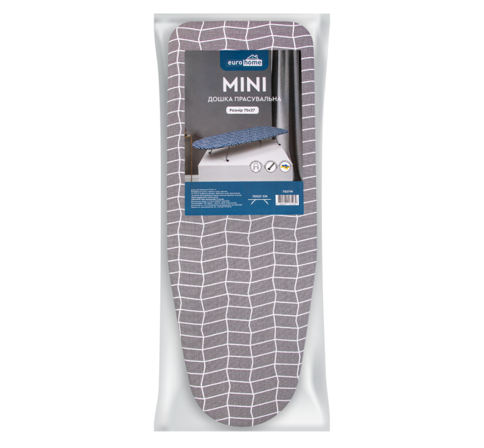 Гладильная доска ДСП 75*27 см EuroHome MINI, серый (7527W) - фото № 6