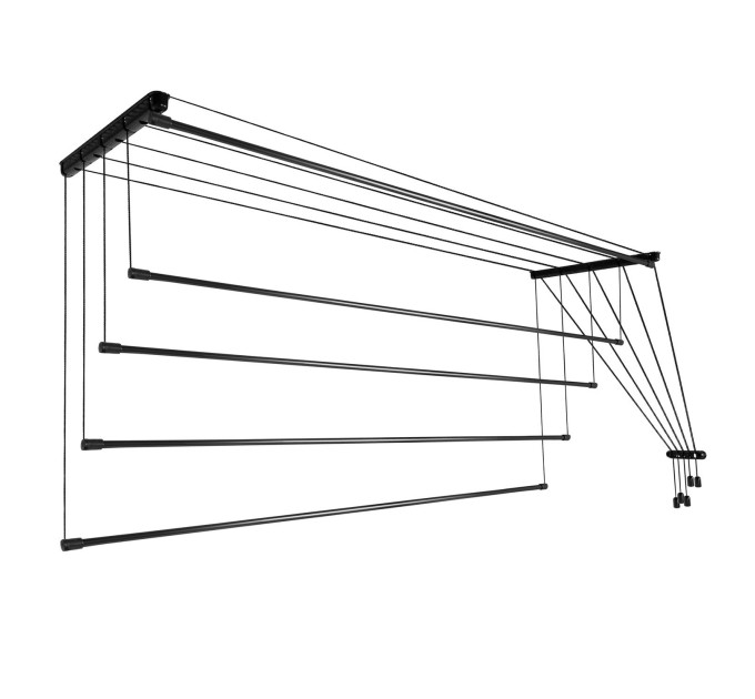 Сушарка для білизни стельова Laundry 5х1,4 м (TRL-140-D5-BLK) - фото № 1