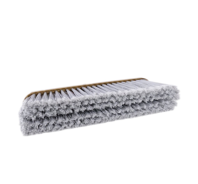 Мітла без ручки Eco Fabric, 31 см, пластикова, коричнево -сіра  (EF-0105) - фото № 3