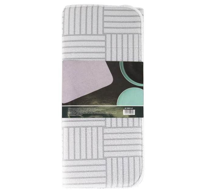 Килимок для сушіння посуду Eco Fabric 38*51 см, світло-сірий(EF-3851-LZ) - фото № 3