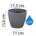  Горшок для цветов SUMELA 2,5 л, антрацит (20-SML301102-200100) - фото № 2