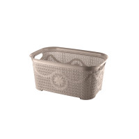 Корзина для білизни ASUDE Plastik Вязка 35л, коричневий (ASD160-кор)