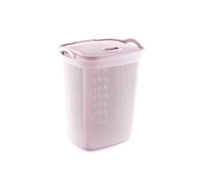 Корзина для білизни OZ-ER Plastik HONEYCOMB 63л, рожевий (N008-X112) - фото № 1