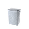 Корзина для білизни з кришкою ASUDE Plastik Вязка 65л, білий (ASD040-біл)