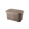 Корзина для зберігання з кришкою ASUDE Plastik 35л, коричневий (ASD167-кор)