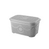 Корзина для зберігання з кришкою ASUDE Plastik 6л, сірий (ASD164-сір)