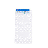 Килимок для ванної ПВХ Eco Fabric Квадрат 65*34см, прозорий білий (EF-1967-TW)