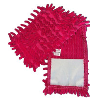 Насадка для швабри Eco Fabric з мікрофібри локшина, рожева (EF-1000-P)