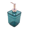 Дозатор для рідкого мила Eco Fabric CUBE, прозоро-бірюзовий (TRL-4023-TT)