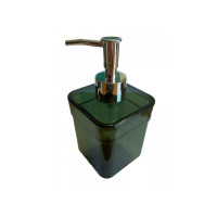 Дозатор для рідкого мила Eco Fabric CUBE, прозоро-зелений (TRL-4023-TG)