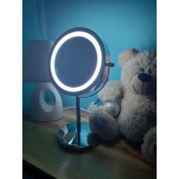 Дзеркало косметичне з LED підсвіткою d=15см Eco Fabric (TRL0403-15LED)