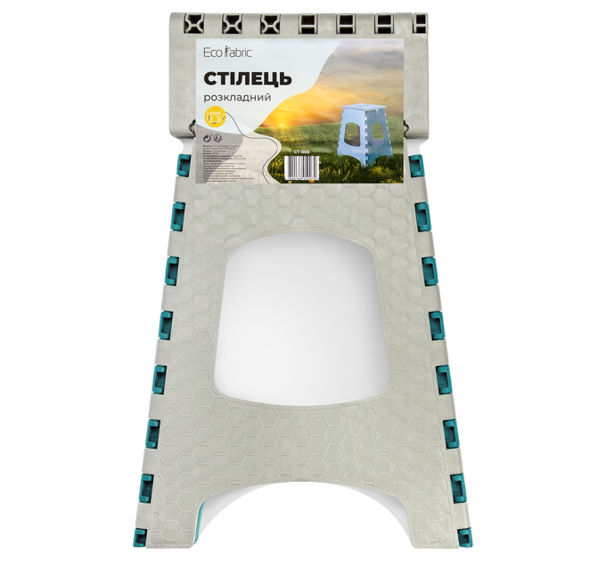 Стілець розкладний Eco Fabric висота 44.75 см, бірюзовий (CT-003) - фото № 6