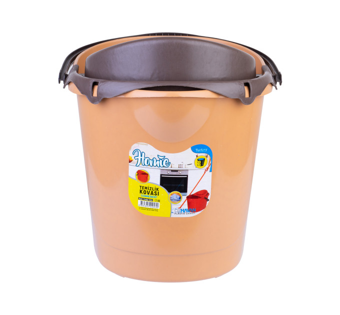 Відро для прибирання з віджимом OZHAVAN Plastik 14л, бежевий (N-53) - фото № 3