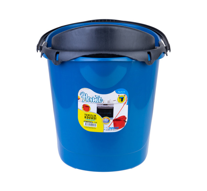 Відро для прибирання з віджимом OZHAVAN Plastik 14л, синій (N-53) - фото № 2