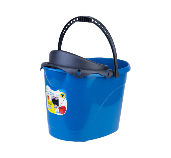 Відро для прибирання з віджимом OZHAVAN Plastik 14л, синій (N-53) - фото № 1