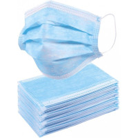 Медичні маски тришарові нестерильні 40 шт./уп., блакитний (Mask-40 polybag)
