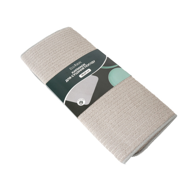 Килимок для сушіння посуду Eco Fabric 38*51см, сірий (EF-3851-GR) - фото № 1