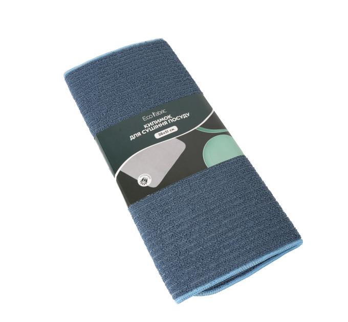 Килимок для сушіння посуду Eco Fabric 38*51см, синій (EF-3851-DB) - фото № 1