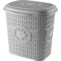 Відро для сміття ASUDE Plastik 7.5л, сірий (ASD039-сір)
