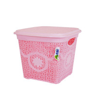 Корзина з кришкою глубокая ASUDE Plastik 12л, рожевий (ASD172-рож)