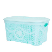 Корзина для зберігання з кришкою ASUDE Plastik 35л, салатовий (ASD167-салат)