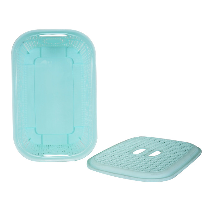Корзина для зберігання з кришкою ASUDE Plastik 20л, салатовий (ASD166-салат) - фото № 5