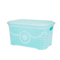 Корзина для зберігання з кришкою ASUDE Plastik 20л, салатовий (ASD166-салат)