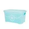 Корзина для зберігання з кришкою ASUDE Plastik 20л, салатовий (ASD166-салат)