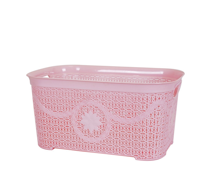 Корзина для зберігання з кришкою ASUDE Plastik 20л, рожевий (ASD166-рож) - фото № 3