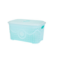 Корзина для зберігання з кришкою ASUDE Plastik 12л, салатовий (ASD165-салат)