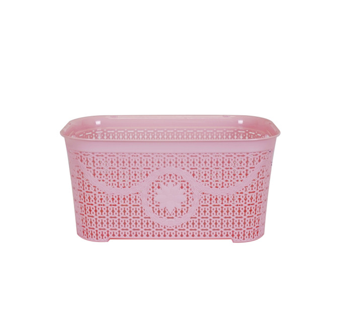 Корзина для зберігання з кришкою ASUDE Plastik 12л, рожевий (ASD165-рож) - фото № 4