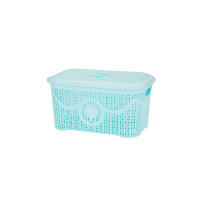 Корзина для зберігання з кришкою ASUDE Plastik 6л, салатовий (ASD164-салат)