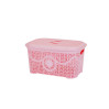 Корзина для зберігання з кришкою ASUDE Plastik 6л, рожевий (ASD164-рож)