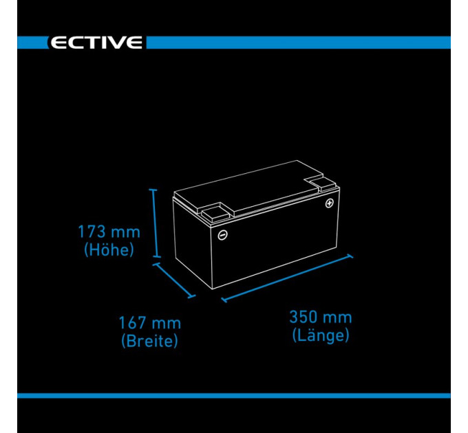 Акумулятор ECTIVE DC 115SC GEL Deep Cycle 115Ah (TN3809) - фото № 12