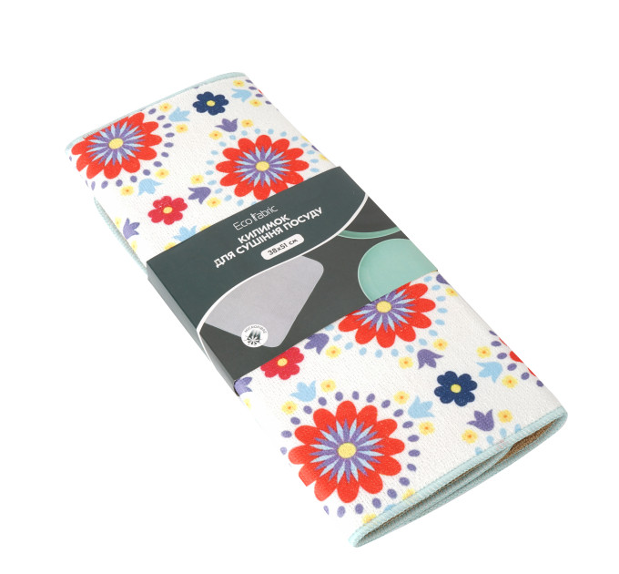 Килимок для сушіння посуду Eco Fabric 38*51см, квіти (EF-3851-KB) - фото № 1