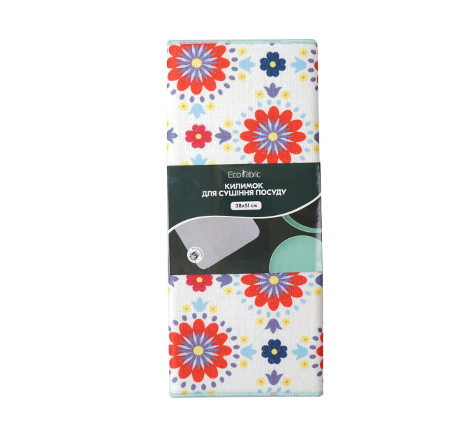 Килимок для сушіння посуду Eco Fabric 38*51см, квіти (EF-3851-KB) - фото № 2
