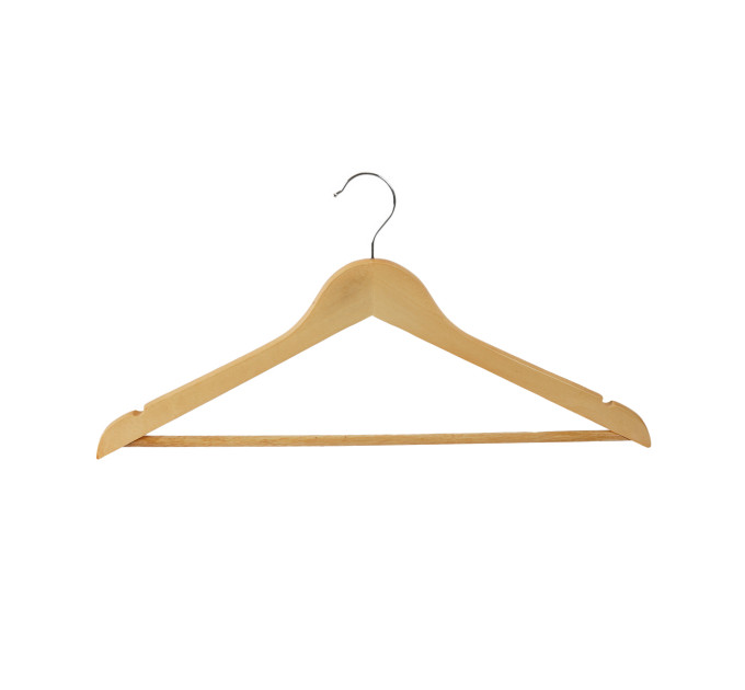 Набір дерев'яних вішалок для одягу Eco Fabric 44.5*23*1.2 см 5шт (EF-05NAT) - фото № 3