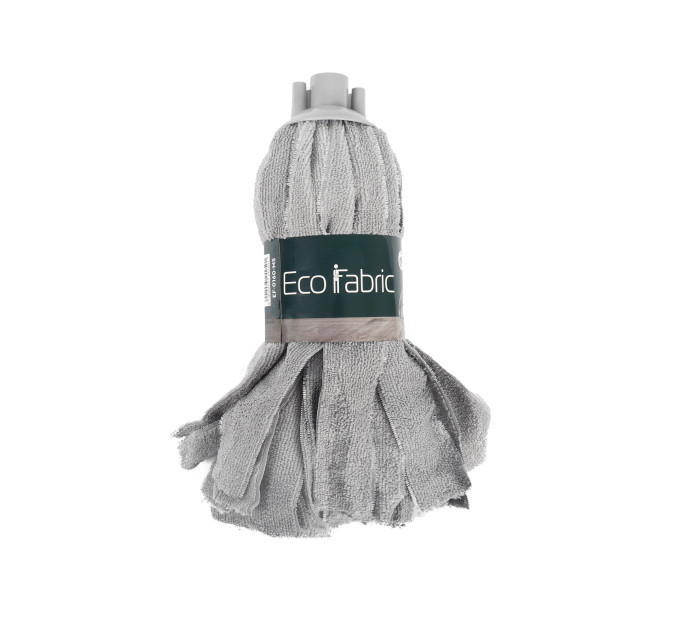 Насадка для швабри Eco Fabric МОП СПІДНИЧКА зі смужок мікрофібри 160г, сірий (EF-0160-MS) - фото № 1