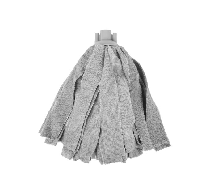 Насадка для швабри Eco Fabric МОП СПІДНИЧКА зі смужок мікрофібри 160г, сірий (EF-0160-MS) - фото № 4
