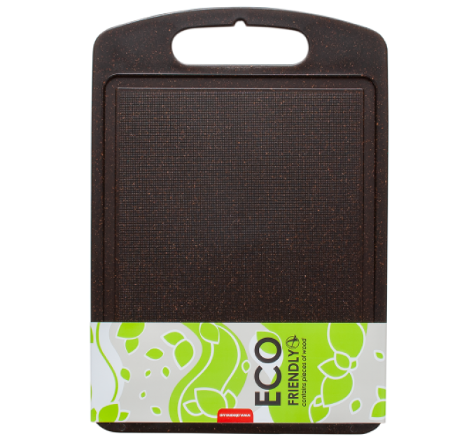 Дошка для нарізання Алеана ECO WOOD 25*15см, коричневий (W168027-кор) - фото № 1