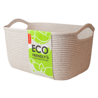 Корзина Алеана ECO WOOD Джут M 6.5л, белая роза (W127039-б.роза)