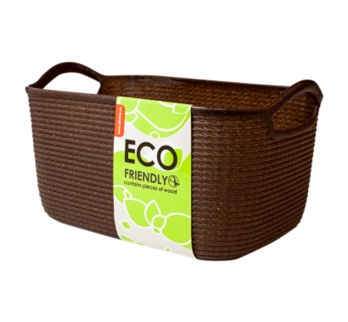 Корзина Алеана ECO WOOD Джут M 6.5л, коричневий (W127039-кор) - фото № 1