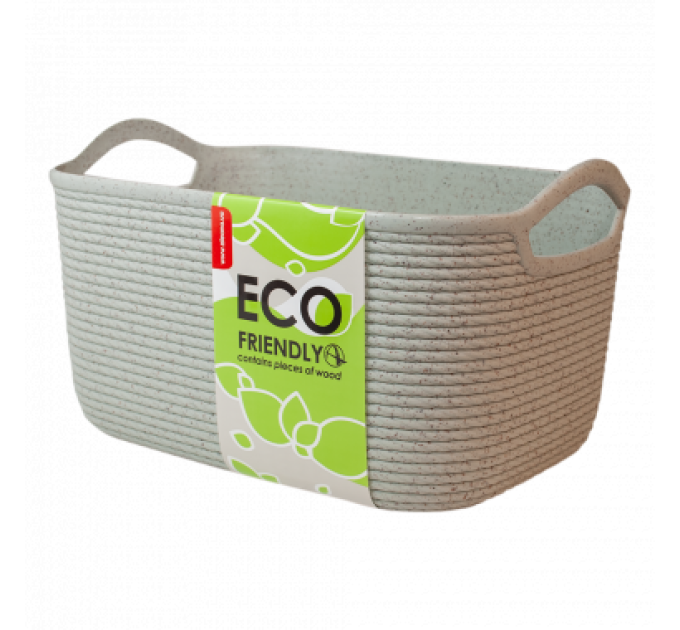 Корзина Алеана ECO WOOD Джут M 6.5л, полин (W127039-полин) - фото № 1