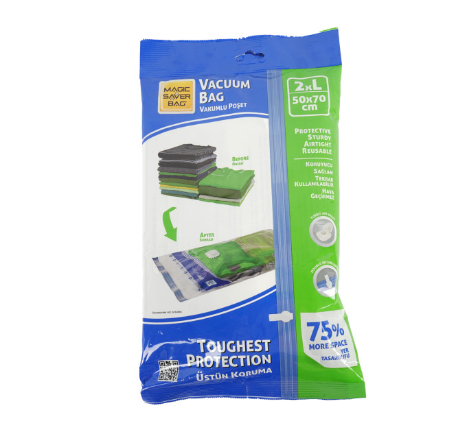 Вакуумний пакет для одягу MAGIC SAVER BAG L 50*70см набір 2 шт (MSATREG-1368) - фото № 7