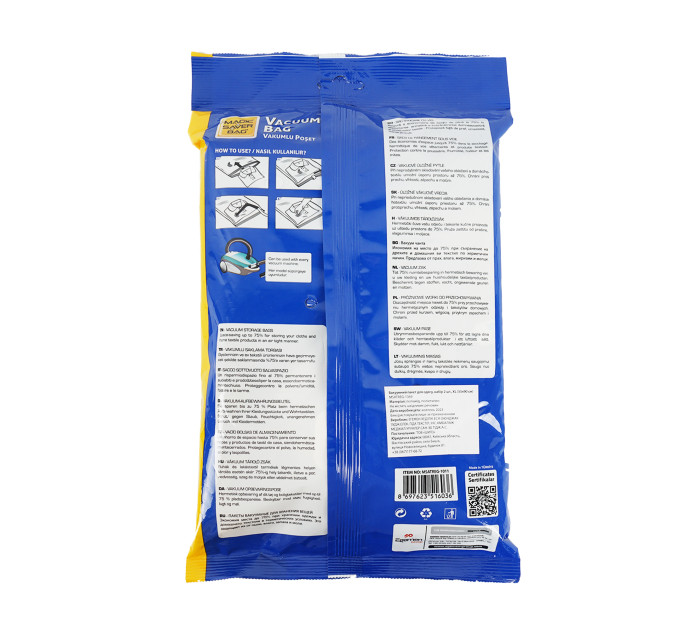 Вакуумний пакет для одягу MAGIC SAVER BAG XL 55*90см набір 2 шт (MSATREG-1369) - фото № 8
