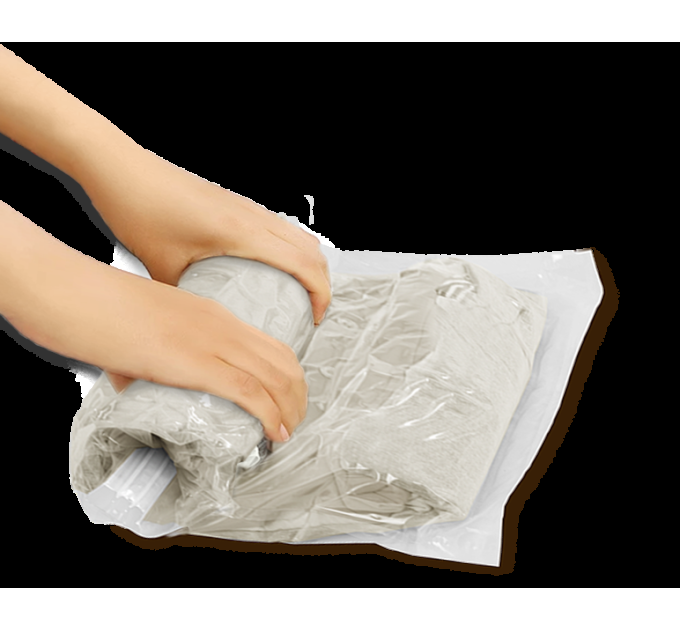 Вакуумний пакет для одягу MAGIC SAVER BAG Roll Up S 40*60 см набір 2 шт (MSATROL-1062) - фото № 5