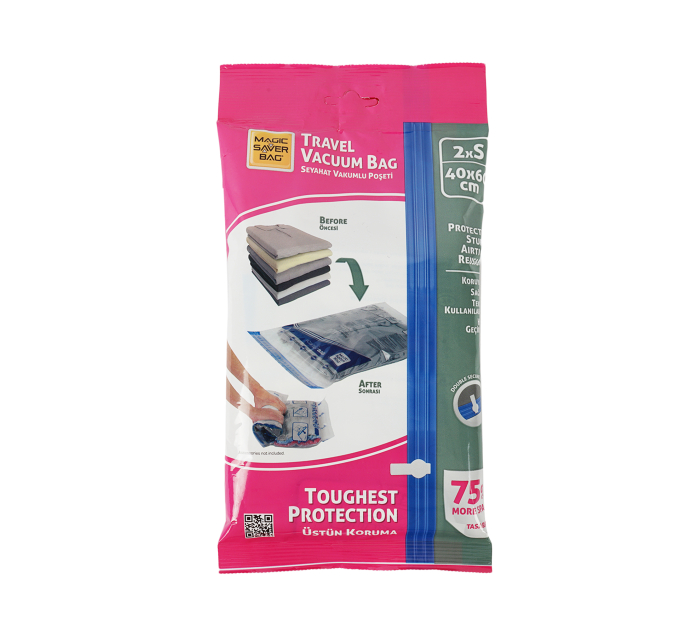 Вакуумний пакет для одягу MAGIC SAVER BAG Roll Up S 40*60 см набір 2 шт (MSATROL-1062) - фото № 9