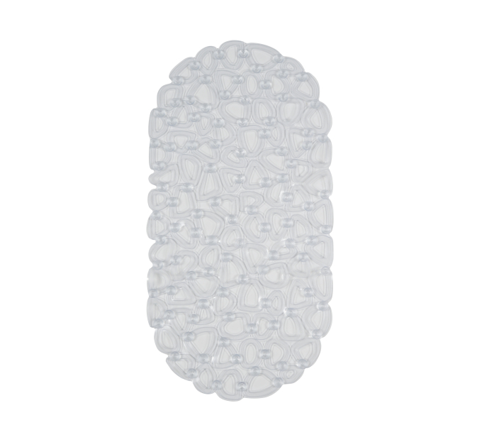 Килимок у ванну кімнату Eco Fabric 68*34см БУБЛИКИ, прозорий-білий (6834-005) - фото № 3