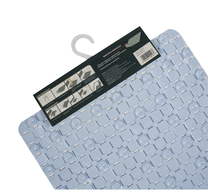 Килимок у ванну кімнату Eco Fabric 69*38см МОЗАЇКА, блакитний (6938-003) - фото № 2